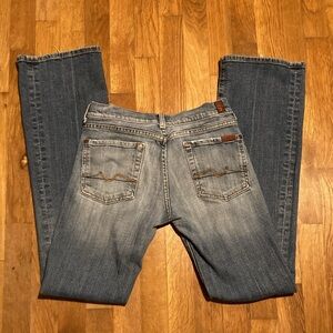 7 For All Mankind Bootcut Denim Size 27 Distressed